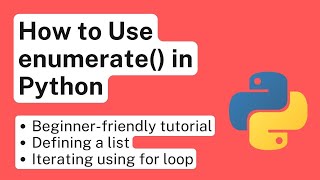 How to Use enumerate in Python [upl. by Cristobal]