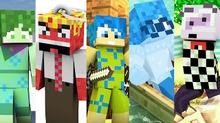 Minecraft quotINSIDE OUTquot Joy Disgust Fear Sadness Anger Inspired Skins  A How To Tutorial [upl. by Enilec]