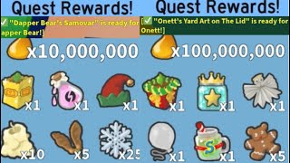 Dapper Bear’s and Onett’s Beesmas 2024 Quests completed in Bee Swarm Simulator [upl. by Gabbey]