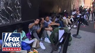 NYC students forced to go remote as migrants are housed in school [upl. by Arndt584]