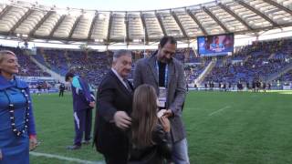 Cariparma test match 2016 Premio alla carriera a Tondinelli Masi Bortolami e Lo Cicero [upl. by Hose]