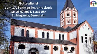 Gottesdienst zum 17 Sonntag im Jahreskreis live aus der Basilika St Margareta 280724 1115 Uhr [upl. by Elolcin]