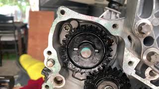 2015 Sea Doo Spark Oil pump gear removal [upl. by Atillertse]