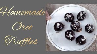 homemade oreo truffles 😋👌👌oreobiscuitrecipe desserts [upl. by Kcirded]