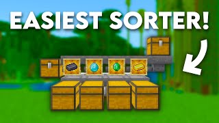 Minecraft EASY Automatic Sorting System in Bedrock 120 MCPEXboxPS4Nintendo SwitchWindows10 [upl. by Archy]