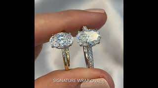 18 ct VS 23 ct Oval Diamond Signature Wrap Designs [upl. by Ian300]