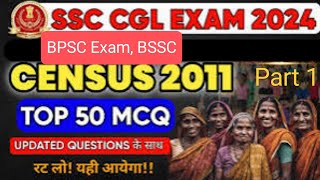 Complete Census 2011 for Government exam bpsc ssc ssccgl census2011 [upl. by Ahsienahs]