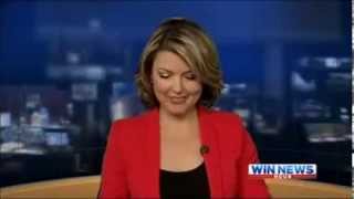 Drunk Australian TV News Anchor Blooper WIN News Canberras Kerryn Johnston [upl. by Hudnut]