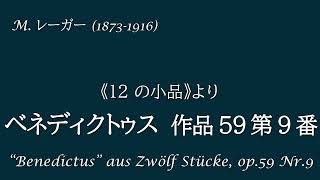 《12の小品》より ベネディクトゥス 作品59 第9番 〜M レーガー 18731916 [upl. by Ahsieket351]