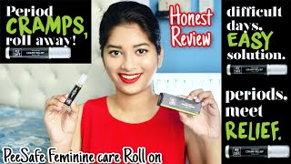 Period pain reliever  हिंदी  PeeSafe Cramp relief roll on REVIEW  Catalytic Akanshya [upl. by Salocin597]