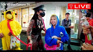 【ゆきにゃん】渋谷ハロウィン 渋谷スクランブル交差点ライブカメラ  Shibuya Scramble Crossing Live Camera 1028 01 [upl. by Inaleon]