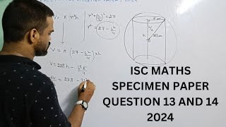 isc maths specimen paper solved 2024 isc mathematics 2024 specimen paper solution isc maths [upl. by Caprice345]