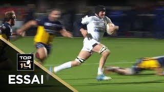 TOP 14  Essai Arthur ITURRIA ASM  Perpignan  Clermont  J13  Saison 20182019 [upl. by Rehprotsirhc]