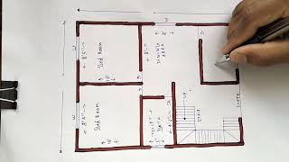 18×25 घर का नक्शा  450 sqft home design  2 bhk house plan  18×25 ground floor plan [upl. by Swagerty]