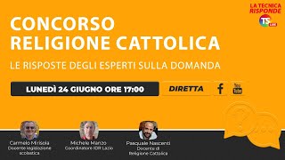 Concorso religione cattolica le risposte degli esperti sulla domanda [upl. by Basilio]