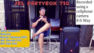 JBL PARTYBOX 710 OUTDOORS KARAOKE TEST ANGELS COVER ROBBIE WILLIAMS [upl. by Ait]