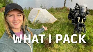 EVERYTHING I pack for a solo motorcycle camping trip [upl. by Heinrick]