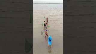 Tide Chasing  Fishing  Catching Fish at the Tides Edge  Qiantang River Tidal Bore Oct 12 [upl. by Kirima]