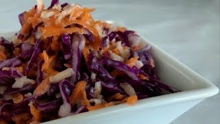 Coleslaw salad with red cabbage [upl. by Enileuqaj]