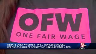 Group fighting to raise wages for tipped workers in Massachusetts [upl. by Noislla]