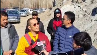 HE Palga Rinpoche Visits Recently Discovered Rockcarved Buddha Near Guphuks Pond [upl. by Leuqim]