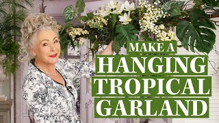 How to make a Hanging Tropical Foliage and Orchid Garland [upl. by Nesbitt]