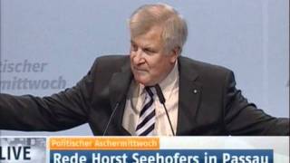 Horst Seehofer redet  Passau 22022012 [upl. by Meyer170]