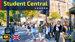 Walking to Student Central London SOAS University of London  British Museum Russel Square London 4K [upl. by Ahsieat448]