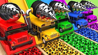 Learn 🔴Colors With 7 Street Vehicles And Soccer Ball Flying Toy Cars Pretend Play For Kids [upl. by Durrett612]