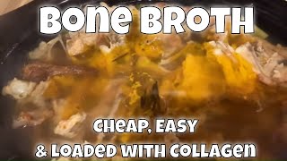 How to Make Bone Broth  So Cheap So Easy So Loaded with Collagen [upl. by Adraynek]