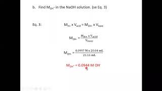 Experiment 24 Standardization of a Basic Solution and Determination of the Molar Mass of an Acid [upl. by Lebanna562]