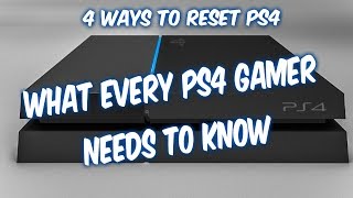 4 WAYS HOW TO RESET PS4  factory restore controller reset service menu initialize PS4 [upl. by Ocko]