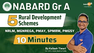 NABARD 2023  5 Rural Development Schemes  NRLM MGNREGA PMAY SPMRM PMGSY  Rapid Fire Session [upl. by Yehsa]