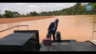 Batangafo Remise officielle d’un bac motorisé réhabilité par la MINUSCA [upl. by Shelah]