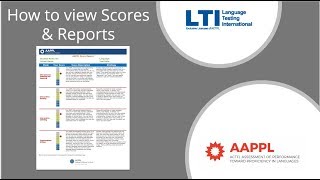 How to View AAPPL Test Results Scores and Reports [upl. by Elstan850]