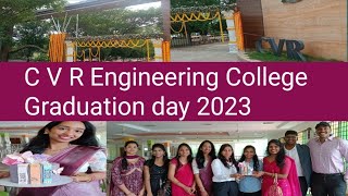 C V R College Graduation day ceremony 2023 collegegraduation collegevlog youtubevideos [upl. by Yoccm]