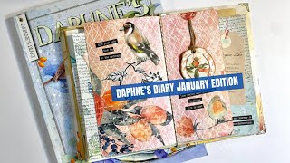 Daphne’s Diary Magazine Journal Series  January 2023 Edition  Glue Book With Me [upl. by Celestine]