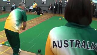 2015 TransTasman Indoor Bowls Mens Singles Medal Match Ashley Diamond vs Arthur Finch [upl. by Artemisa860]