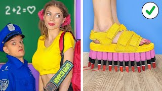 Weird Ways To Sneak Makeup Into Class Edible DIY Makeup And School Pranks by Mr Degree [upl. by Darnok]