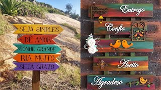 46 IDEIAS INCRÍVEIS de PLACAS DE MADEIRA [upl. by Feldman102]