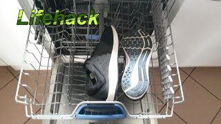 Turnschuhe  Sneaker in der Spülmaschine reinigen  Schuhe im Geschirrspüler richtig waschen [upl. by Ahsilac]