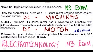 Electrotechnology N3 Dc Machines  Dc Motor April 2024 mathszoneafricanmotives mathswithadmirelightone [upl. by Ykceb]