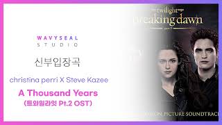 신부입장곡 Christina perri X Steve Kazee  A Thousand Years 트와일라잇 Pt 2 OST AR  MR 편집 ver  음원 편집 [upl. by Bancroft]