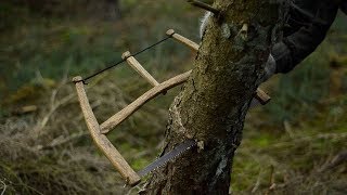 Making a frame saw  buck saw for bushcraft [upl. by Jamison]