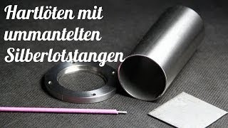 Hartlöten mit Flussmittel ummantelten Silberlotstangen [upl. by Inoy145]