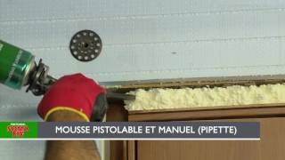 Mousse Avec Pistolet Et Valve Combi NormaleAssemblage De La Porte En Bois Avec Un Pistolet à Mousse [upl. by Cob]