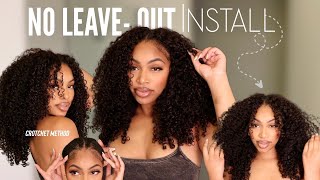 NO LEAVE OUT V PART WIG INSTALL Trying Out Viral Crotchet Method NO Lace NO Glue  UNice Hair [upl. by Ellenor]