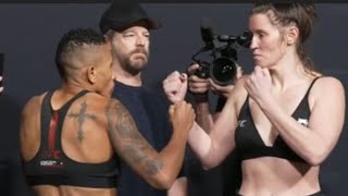 Josiane Nunes Vs Chelsea Chandler FULL FACEOFF Tuivasa Vs Tybura UFC Fight Night 239 [upl. by Kattie]