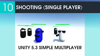 10 Shooting Single Player  Unity 53 Simple Multiplayer Game [upl. by Oirram]