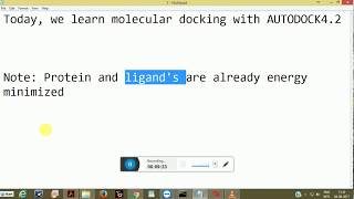 AutoDock 4 Molecular Docking [upl. by Aihcropal]